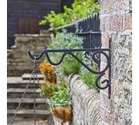 Garden Mile 16"/18" Hanging Basket Bracket Garden Flower Basket Hanger Outdoor Hook for Bird Feeders Decorative Plant Hanger for Solar Lights & Wind Chimes Wall Mounted Bracket
