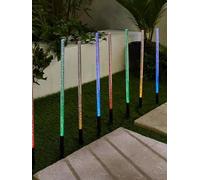 Garden Mile 16Pcs Solar Lights Outdoor Garden Stake Light Waterproof Bubble Effect Multicolor Solar Garden Lights for Driveways Pathway Rechargeable Auto ON/OFF Light Solar Powered For Lawn Flowerbeds