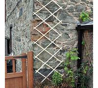 Garden Mile 180 x 60cm Wooden Expanding Trellis Garden Wall Trellis for Climbing Plants Wooden Climbing Plant Support Panel for Flowers Decorative Trellis Fence Panels Expandable