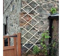 Garden Mile® 1ft 2ft 3ft Wooden Expandable Garden Trellis Outdoor Expanding Flexible Robust Climbing Plant & Vegetable Support Natural Wood Garden Lattice (6ft x 2ft)