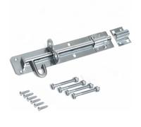 Garden Mile 1pc Silver Brenton Bolt Lock for Shed Gates Doors 8" / 200mm Sliding Door Lock Gate Bolts for Wooden Gates Heavy Duty Locking Shed Door Bolt Weatherproof Bolts for Doors and Sheds