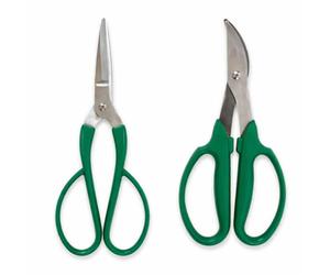 Garden Mile 2 Pack 8" Garden Pruning Scissors - Heavy Duty Stainless Steel Hand Pruners with Curved & Pointed Blades for Plant Trimming, Flowers, Herbs & Gardening Cutting Tools