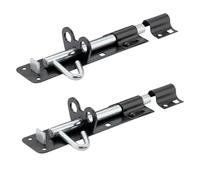 Garden Mile 2 Pack Brenton Bolt 4”/100mm - Heavy Duty Black Sliding Gate Bolt Lock, Weatherproof Door Bolt for Shed, Gates & Wooden Doors Security