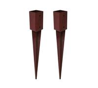Garden Mile 2 Pack Heavy Duty Metal Fence Post spikes Rust resistant Metal Post Holders 75mm x 75mm Fence spikes Long Lasting Garden Fencing Support Brackets