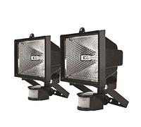 Garden Mile® 2 x 400W Halogen Floodlight with PIR Motion Sensor | Outdoor Weatherpoof Automatic Security Light Adjustable Swivel Head Detector with 180 Degree Angle (2)