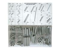 Garden Mile 200pc Springs In Assortment Box Extension Tension Compression Extended Compressed Hardware DIY Home Professional Use