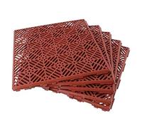 Garden Mile 20pc Plastic Decking Tiles 30cm X 30cm Brown Coloured Outdoor Mats For Garden Pathways Lawn Patio Anti Slip Interlocking Plastic Deck Tiles Hard Wearing Outdoor Flooring