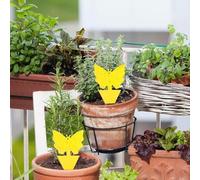 Garden Mile 20Pcs Yellow Sticky Fly Trap Stickers Fruit Fly Traps Indoor for Home Use Non Toxic Safer Sticky Outdoor Flies Trap Tape Garden Plants House Plant Flies Catchers Fly Paper for Indoors