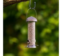 Garden Mile 26cm Acorn Metal Hanging Bird Feeders for Small Birds Wild Bird Feeder for Weatherproof with Hanging Hook Chain Seed Decorative Heavy Duty Garden Ornaments Outdoor Accessories