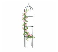 GardenMile 2m Heavy Duty Metal Garden Obelisk Tomato Vegetable Plant Supports Weatherproof Outdoor Obelisks for Gardening Wedding Decorations Flower Metal Frame