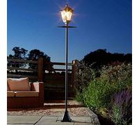 Mile 2m Victorian LED Lantern - Tall Outdoor Garden Lamp Post with Solar Power and Floor Mount