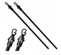 Garden Mile 2pcs Extendable Metal Washing Line Pole Props 2.2m Telescopic Clothes Line Support Poles Weatherproof Laundry Drying Props for Outdoor Garden Home Use