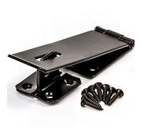 Garden Mile 3" Heavy Duty Black Safety Hasp & Latch Staple Shed Lock Hut Gate Pad Lock Garden Security Outdoor Locking Tool