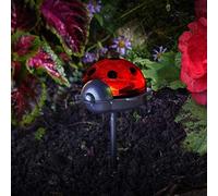 garden mile® 3 Pack Solar Powered Ladybird Stake Light Ladybug Garden Lighting Outdoor Pathway Driveway Fairy Garden Stakes Decoration Decor Ornament 3pk
