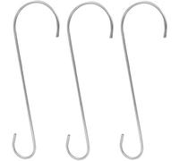 garden mile 3 Pack Stainless Steel S Shaped Hooks for Bird Feeder, Plants, Baskets, Lanterns and Bikes - 12"