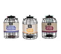 Garden Mile 3 pack Wild Bird Feeders for Seeds, Peanut, fat ball feeder - Squirrel resistant Hanging Feeder for Wild Birds Food Stations in your Garden Outdoor Durable Construction Hanging Design