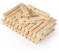 Garden Mile 30 Wooden Pegs For Washing Line Soft Grip Wooden Clothes Pegs Extra Strong Laundry Clips for Outside Indoor Wood Clips to Hang Photos Posters Home Decor Peg Pins Crafting