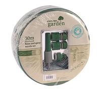 Garden Mile 30m Garden Hose Pipe with Connectors and Spray Nozzle Heavy Duty Anti Kink Hose Pipe Perfect for Plant Watering Car Washing and Gardening Hosepipe Reel