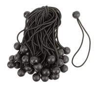 Garden Mile 36pc Bungee Cords with Balls Heavy Duty 6" Black Elastic Cord Versatile Bungee Balls For Tent Pole Tarpaulin Flag Bungees Cord Perfect Camping Accessories