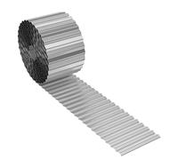 Garden Mile 3M Galvanised Steel Garden Edging - Easy Install Metal Lawn Edging - Heavy Duty Rust Resistant Weather Resistant For Garden, Patio, Flowerbeds and Outdoor Spaces (15cm x 3m - x1)