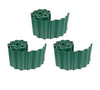 Garden Mile 3pc 15CM x 9M Garden Lawn Edging Border - Plastic Edger Roll For Lawns Borders Flower Beds Stones -Protect Grass Soil Plant Beds DIY - Outdoors Landscaping Plastic Border Edging Roll