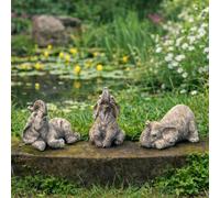 Garden Mile 3Pc Garden Elephant Ornament Set