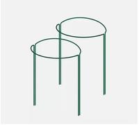 Garden Mile 3pc Plant Support Stakes, Metal Garden Plant Stakes, Half Round Plant Support Ring Cage for Peonies Monstera Hydrangeas Roses Sedum Vegetables and Tomatoes 30x30cm