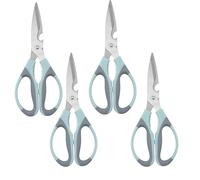 Garden Mile 4 Pcs 8.5'' Heavy Duty Sharp Kitchen Scissors Set with Bottle Opener & Nut Cracker Multipurpose Poultry Chicken Fish Pizza Meat Cutting Dishwasher Safe Best Scissors for Kitchen Use UK
