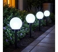 Garden Mile 4 Solar Globe Stake Lights Cool LED Outdoor Garden Path Lights