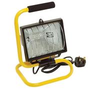 Garden Mile 400W Portable Halogen Work Light - Weatherproof Aluminium Floodlight with Cable & Plug, R7s Compatible Lamp with Handle & Wire Guard for Indoor & Outdoor Use