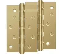 Garden Mile 4pc Brass Door Hinges 4”/100mm - Heavy Duty Butt Hinges with Screws, Durable Internal Hinges for Doors, Gates, Cabinets & Furniture