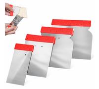 Garden Mile 4 Flexible Filling Scrapers - Carbon Steel Putty Knives 45mm+70mm+90mm+110mm, Plastering and Decorating Tools