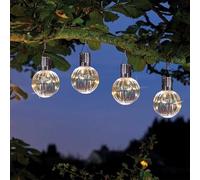 Garden Mile 4pc Hanging Solar Lights Outdoor Garden Warm White LED Waterproof Solar Lanterns for Outside Unique Decorative Hanging Tree Light Decorations