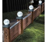 Garden Mile 4Pc Solar Crackle Ball Lights
