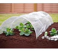 Garden Mile 5 x 1.5M Extra Thick Plastic Sheeting Polytunnel Greenhouse | Garden Grow Tunnel with Waterproof Heavy-Duty Polythene Cover & Galvanised Steel Hoops - Clear Polythene Sheet