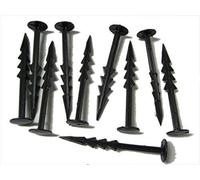 Garden Mile 50 Pack Heavy Duty Weed Control Fabric Pegs - 15cm Ground Securing Pins for Membrane, Fleece, Netting & Mulch Sheets - Durable Plastic Landscaping Pegs for Garden & Allotment Use