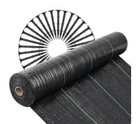 Garden Mile 50m x 1m Heavy Duty Weed Control Fabric with 50 Pegs Garden Membrane for Weed Prevention, Landscaping, Gravel, Artificial Grass, Driveways & Outdoor Use (50m x 1m + 50 pegs)