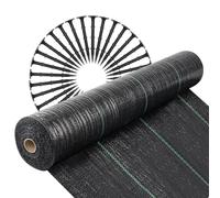 Garden Mile 50m x 2m Heavy Duty Weed Control Fabric Polypropylene Landscape Ground Cover with 50 Pegs Water-Permeable Weed Barrier for Gardening, Gravel Paths, Artificial Grass & Outdoor Use
