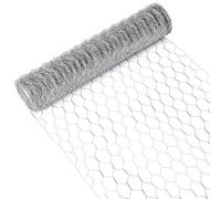 Garden Mile 5m Chicken Wire Mesh Roll,Chicken Wire Mesh for Pet Rabbit Chicken Fencing Galvanised Hexagonal Wire Poultry Netting to Protect Gardening Plants Vegetables Flowers Fruits
