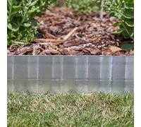 Garden Mile - 5M Metal Garden Border Edging - Heavy Duty Galvanised Steel Garden Edge - Rust Resistant Border Edging for Garden - Weather Resistant (15cm x 5m)