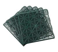 Garden Mile 5pc Green Interlocking Decking Tiles 30cm x 30cm Heavy Duty Garden Flooring Outdoor Play Mats Patio Tiles Non-slip Driveway Grids Plastic Decking Boards Plastic Grid