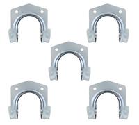 Garden Mile® Pack of 5 Garden Shed Metal Tool Hooks | Made from Sheet Steel Ideal for T Handle Tools or Hanging Loops (4)