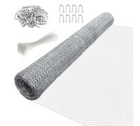 Garden Mile Chicken Wire 5m, Outdoor Anti-Rust Hexagonal Galvanized Chicken Wire Fencing, Chicken Wire Mesh to Protect Gardening Plants Vegetables Flowers Fruits from Dogs, Rabbits