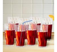 Garden Mile 600ml Acrylic Clear Highball Drinking Juice Water Glasses Tumblers Set Outdoor Glasses Stackable Large Water Drinking Glasses Set of 8 Pint Glasses for Picnics, BBQ’s & Everyday Use