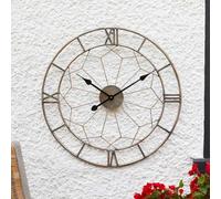 Marco Paul Large Vintage Retro Chic Style Home or Garden Clocks for Indoor Outdoor Wall Clock Decorative Fence Modern Analog Waterproof Weatherproof Timing Garden Living Room (London Wall Clock 23in)