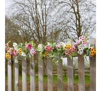 Garden Mile 180cm Decorative artificial flower garland For Indoor Outdoor Waterproof Garlands Hanging artificial flowers for decoration, Wedding, Spring Garland, Garden Party, Easter (Floral Fantasy)