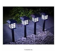 Garden Mile Solar Lights Outdoor Garden Oriental Lanterns Black Light - Waterproof Garden Ornaments Solar Panel LED Border Stake Solar Lights for Flower Beds, Pathway Lighting - Set of 6, 28cm x 11cm