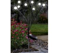 Garden Mile 70cm Solar Starburst Flower Stake Lights - LED Lights for Garden, Pathway, Beds - Outdoor Solar Lamps with 8 Flexible Flower Stems & Cool White LED Lighting for Home Decor