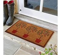 Garden Mile Decoir Doormat Door Mats Natural Look Mats Slip Resistant PVC Backing Safe Anti-Slip Indoor Outdoor Use (Bay Trees)