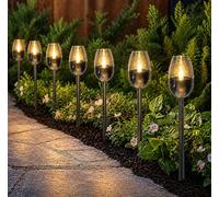 Garden Mile 8 Flame Effect LED Solar Torch Light Flickering Stake Light